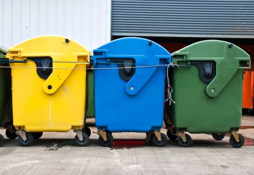 Electronic waste being processed for recycling